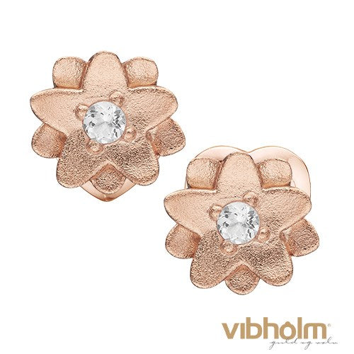 Christina Jewelry & Watches - Topaz Flowers Ørestikker - rosaforgyldt sølv 671-R17